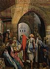 John Frederick Lewis Famous Paintings - A Cairo Bazaar - The Della 'l'